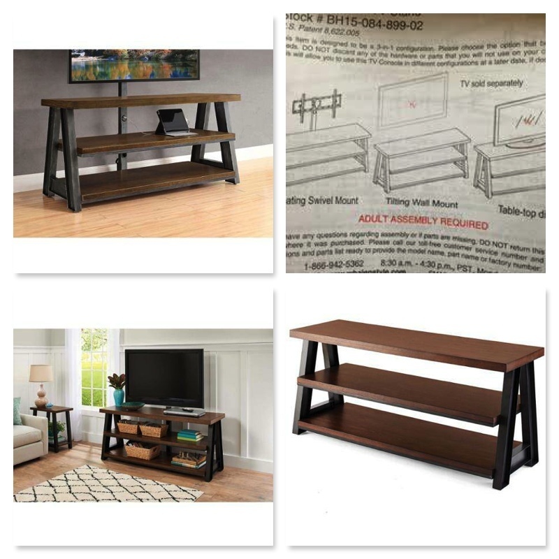 TV STAND Mercer 3-in-1 Brown TV Stand for TVs up to 70&quot;