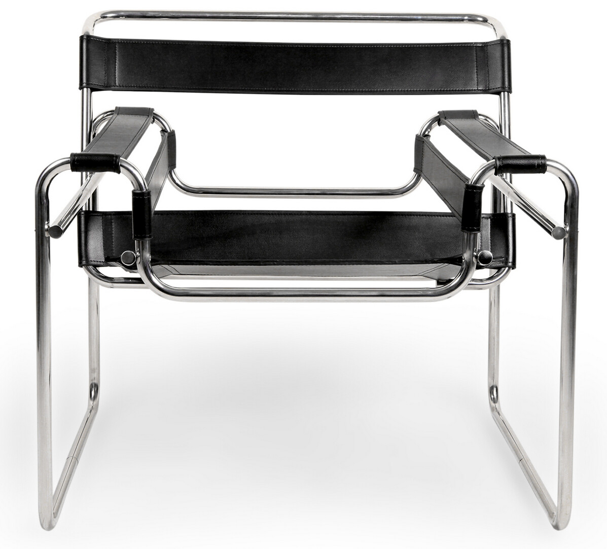 CHAIR, 100% COWHIDE LEATHER, FAMOUS &#39;&#39;KNOLL Design Marcel Breuer&#39;