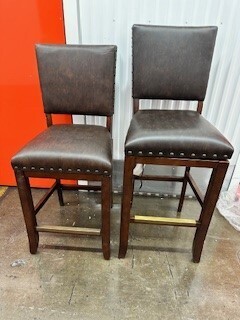Barstool Hardwood Sutton Swivel Bonded Leather