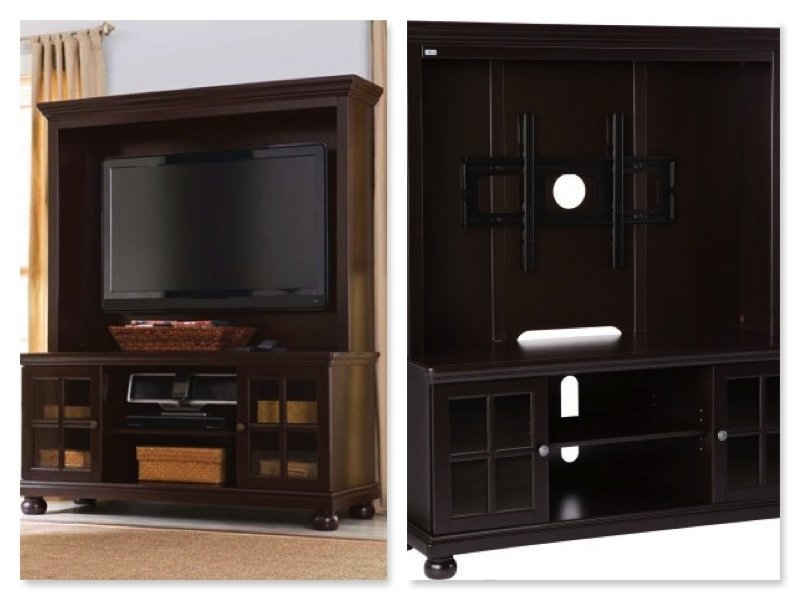 Espresso TV Stand with Hutch, for TVs up to 50"