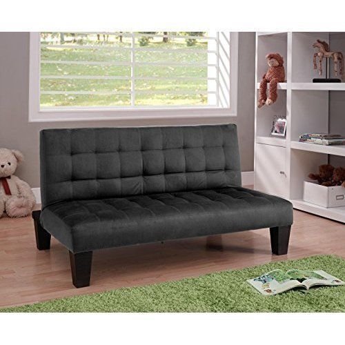 BLACK MICROFIBER SOFA