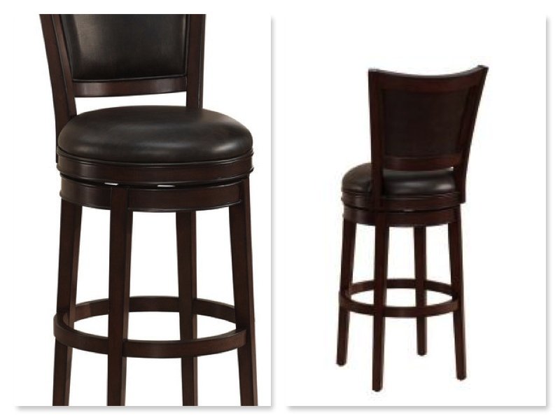 STOOL SHEA SOLID WOOD , LEATHER,BAR HEIGHT NAVAJO/TOBACCO
DIMENSION ; h seat 26&#39;  h  back 42 &quot; w 18&quot;