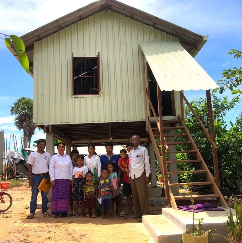 Basic House for a Family including sanitation &amp; starter package