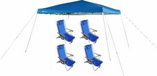 PKG:  10- 4 | 10X10 Canopy & 4 Chairs