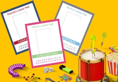 Bold Color Game Pad - Hangman