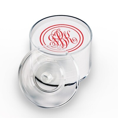 100 Letterpress Party Coasters in Elegant Holder