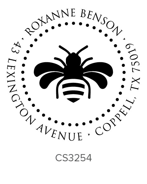 Bee Self Inking Stamp - Address