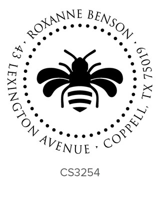 Bee Self Inking Stamp - Address