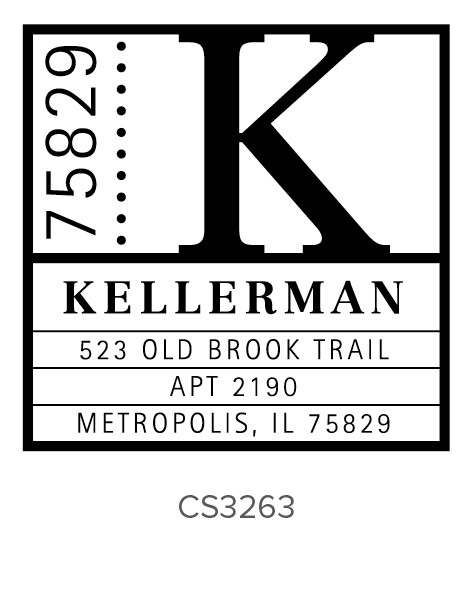 Masculine Self Inking Stamp - Address