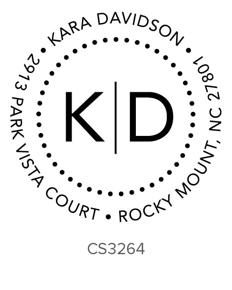 Clean Simple Self Inking Stamp - Address