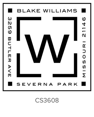 Modern &amp; Clean Self Inking Stamp - Address