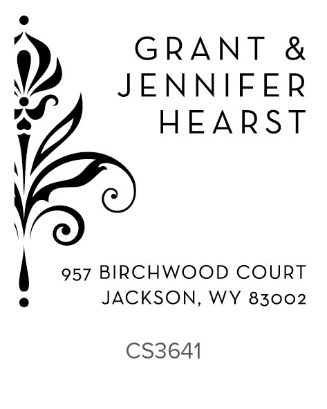 Couple Self Inking Stamp - Address