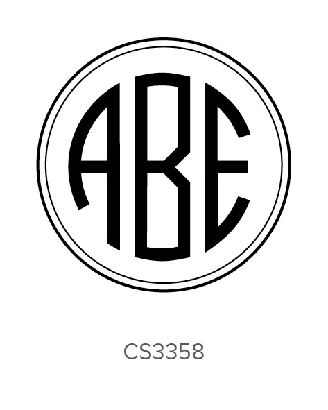 Circle Monogram Self Inking Stamp
