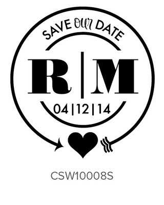 Save the Date Couple Self Inking Stamp Wedding
