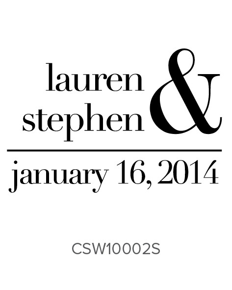 Modern Couple Self Inking Stamp Wedding