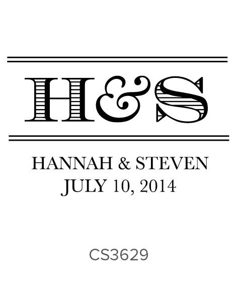 Bold Couple Self Inking Stamp Wedding