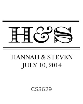 Bold Couple Self Inking Stamp Wedding