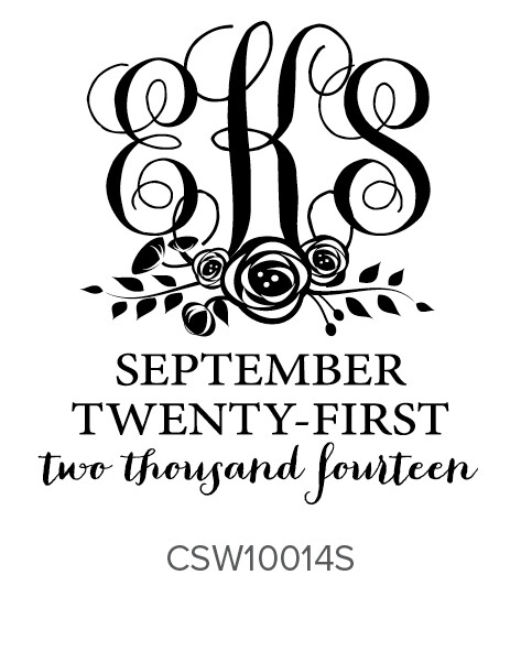 Script Monogram Couple Self Inking Stamp Wedding