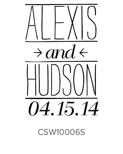 Boho Couple Self Inking Stamp Wedding