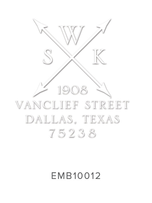 Arrow Monogram Address Embosser | Industry Best