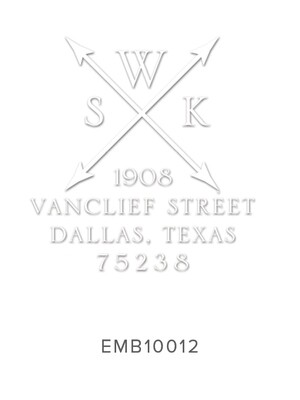 Arrow Monogram Address Embosser | Industry Best