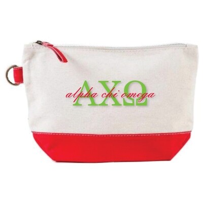 Embroidered Greek Doodle Cosmetic Bag | Sorority
