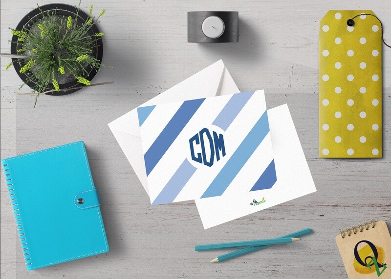 Bold Stripes A2 Folded Note