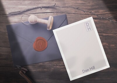 Over &amp; Under, Cool Gray Vertical A2 Flat Note