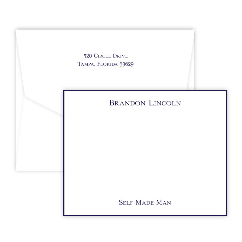 Highland Card - Handsome, Professional Raised Ink Flat Note A6