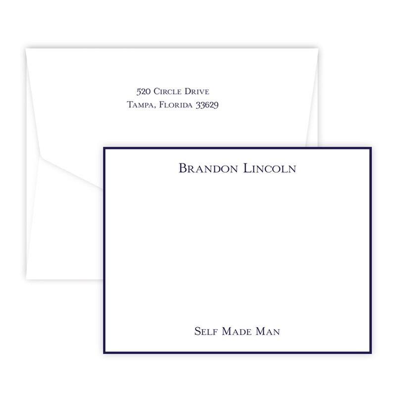 Highland Card - Handsome, Professional Raised Ink Flat Note A6