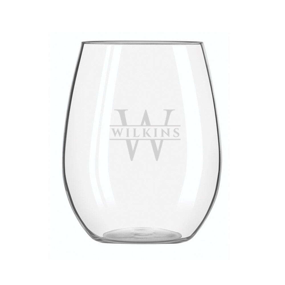 Acrylic Stemless Wine Glass