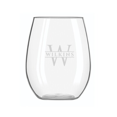 Acrylic Stemless Wine Glass