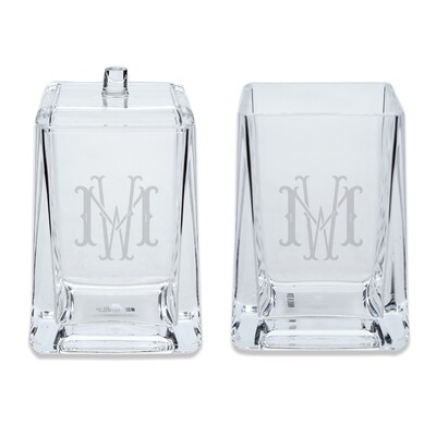 Acrylic Bathroom Canister Pair