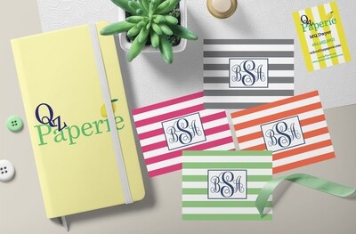 Nautical Stripes A2 Folded Note