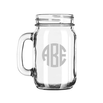 Glass Mason Jar Mug
