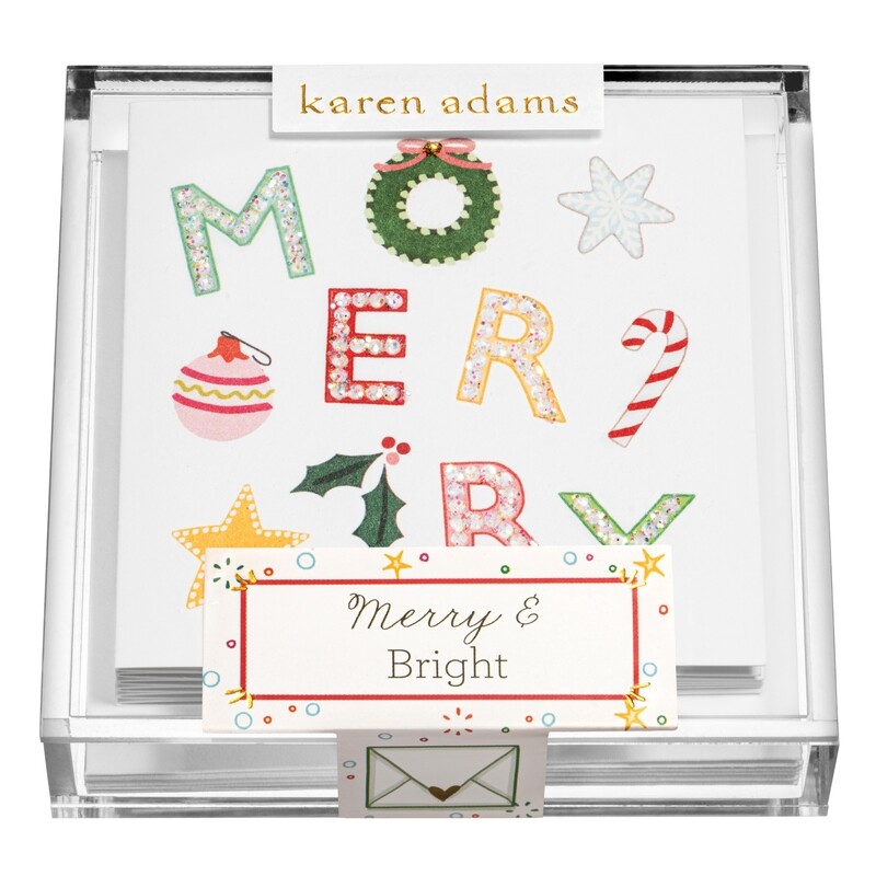 Merry Gift Enclosures in Acrylic Box