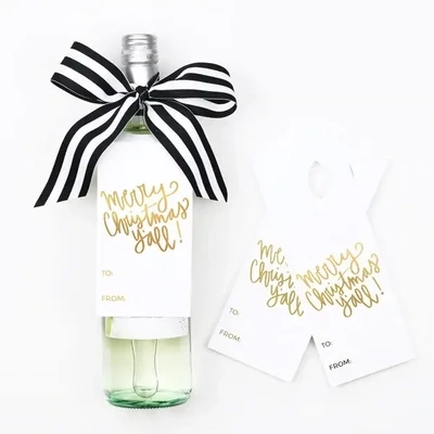 Wine Tags | Merry Christmas Y'all | A Wine &amp; Spirits Gift Kit