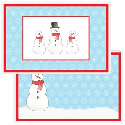 Frosty Laminated Christmas Place Mat