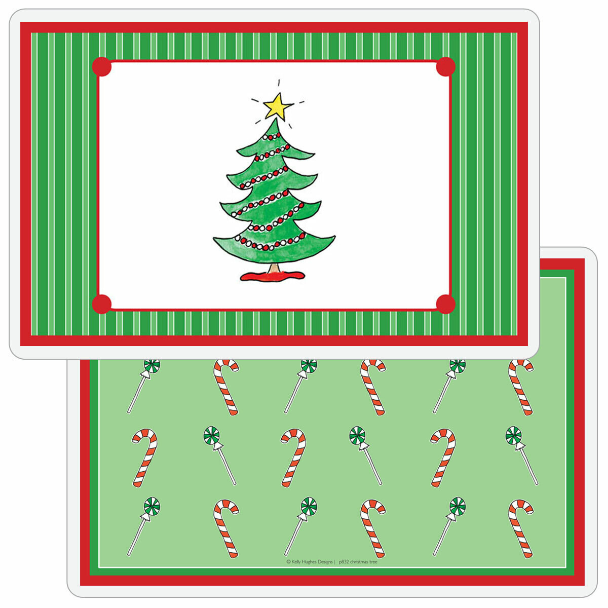 Christmas Tree Laminated Christmas Place Mat