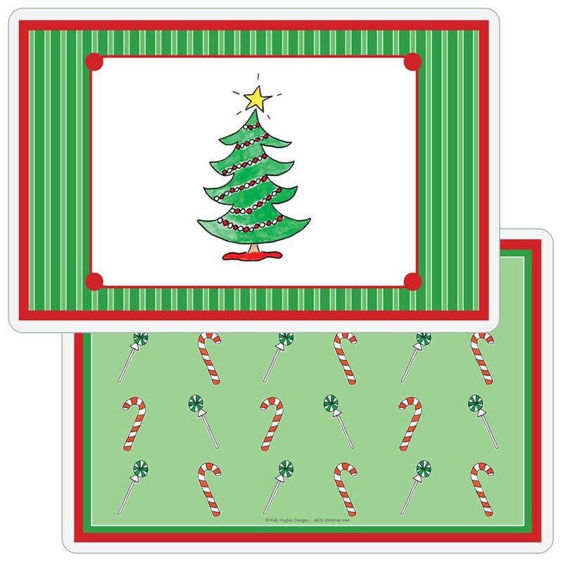 Christmas Tree Laminated Christmas Place Mat