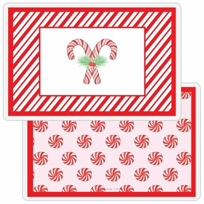 Candy Cane Laminated Christmas Place Mat