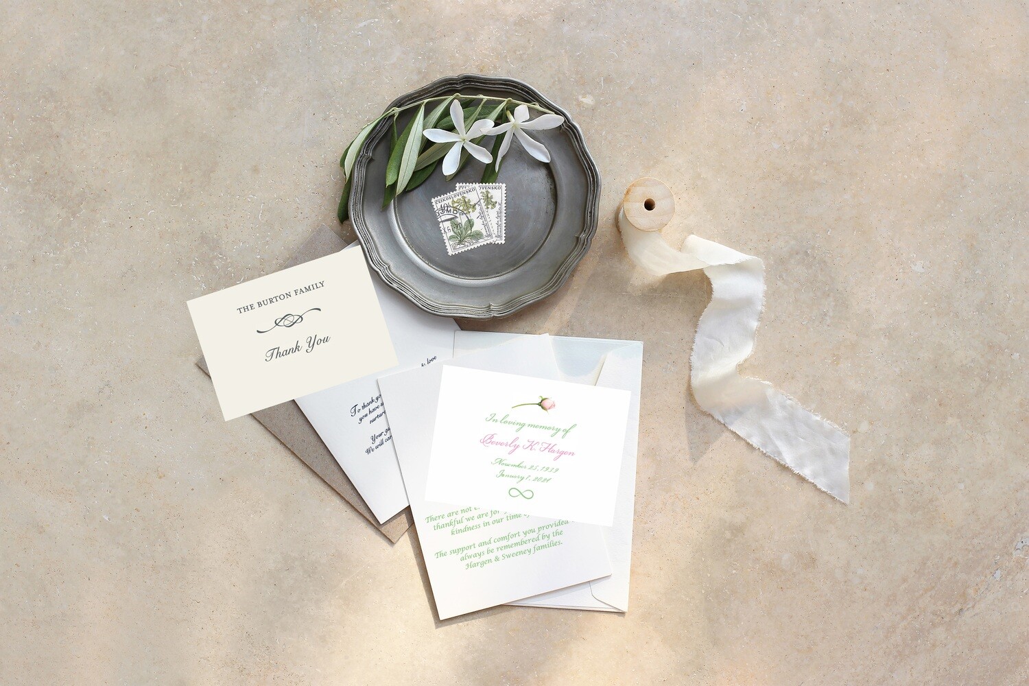 Bespoke Family Gratitude Notes after Loss