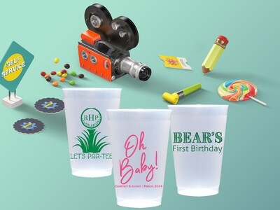 Custom Frosted Party Cup | One Color | 14 oz  | 6-8 Business Days