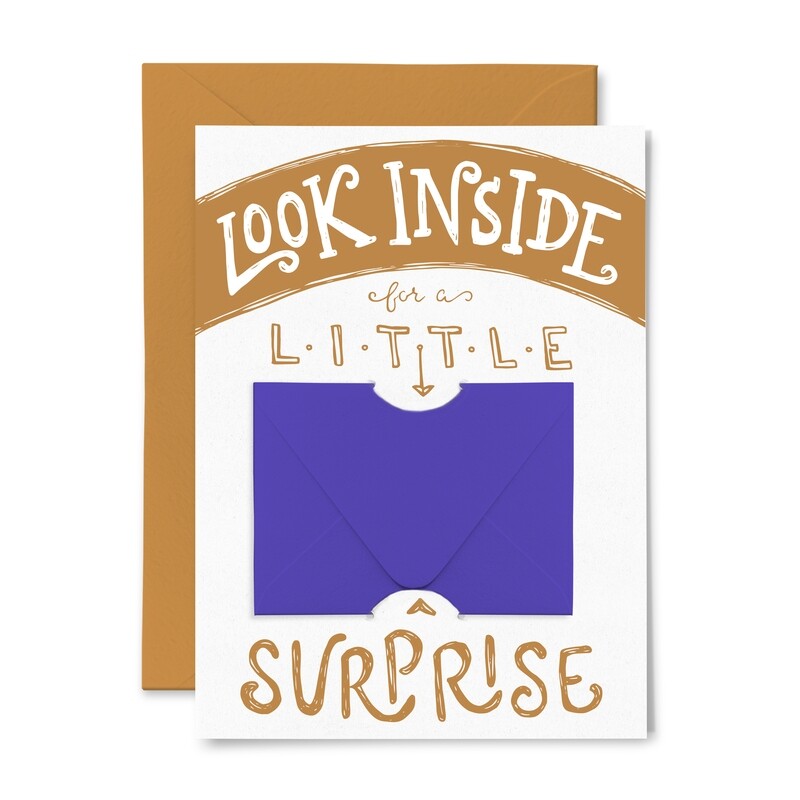 Letterpress Gift Card Holder | Little Surprise