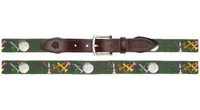 Golf Tees Needlepoint Belt | Size 32