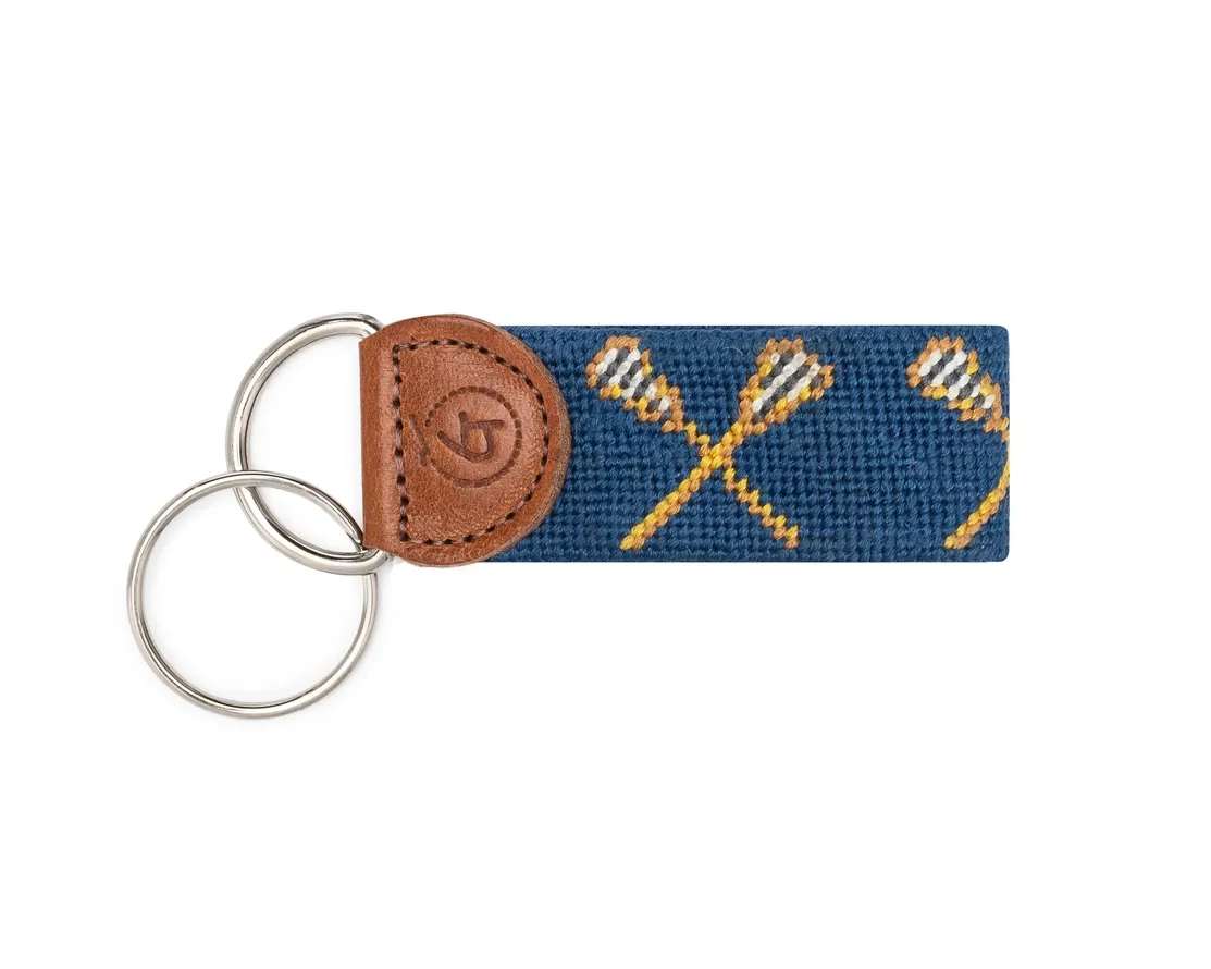 Lacrosse Needlepoint Keychain | Good Threads