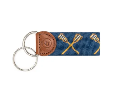 Lacrosse Needlepoint Keychain | Good Threads