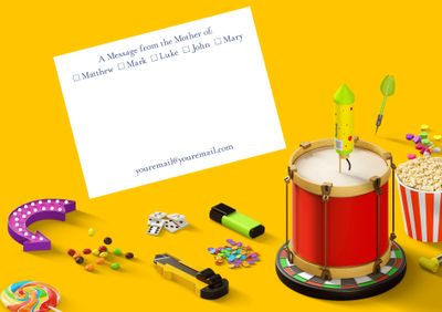 Family Style Note from The Mom or Mother of... | Raised Ink Flat Note A6