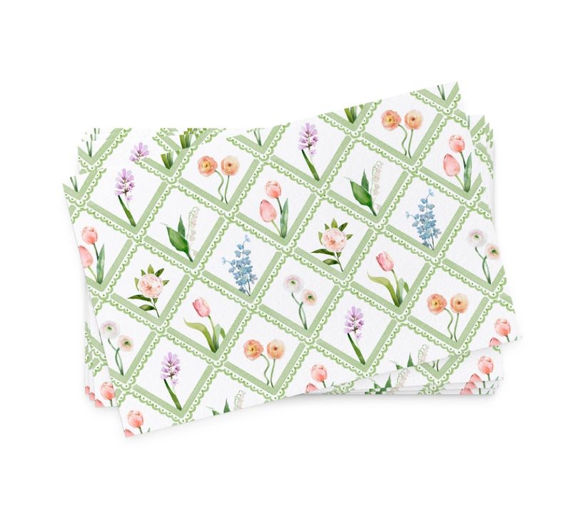 Spring Trellis Paper Placemats | Set of 24