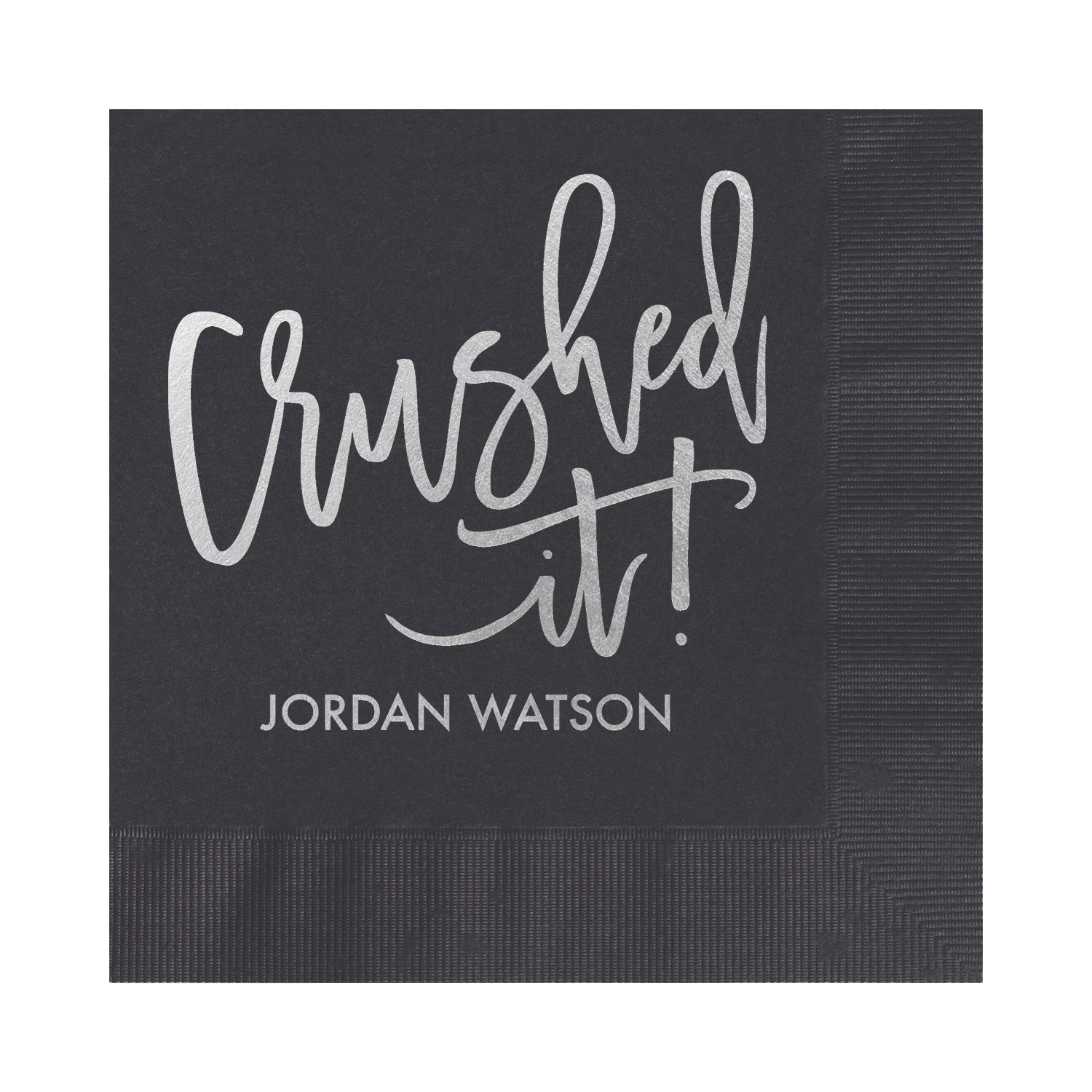 Crushed It Grad Cocktail Napkin | Graduation Beverage Napkin